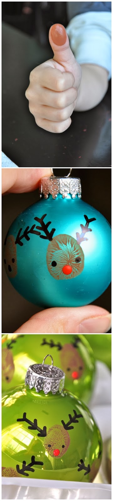 DIY Thumbprint Reindeer Ornament