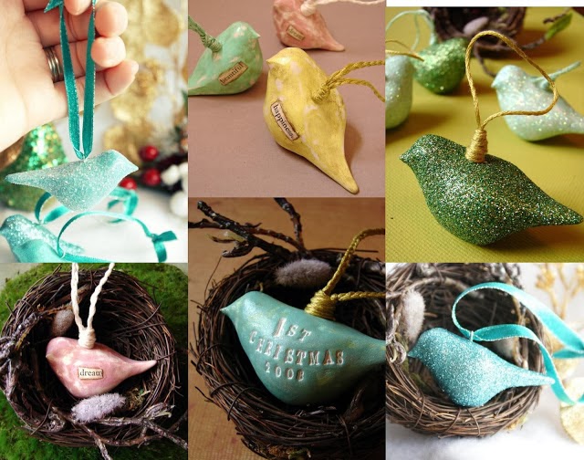 DIY Clay Bird Ornaments
